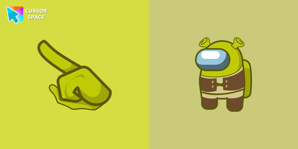 Custom Cursor Among Us Shrek Character
